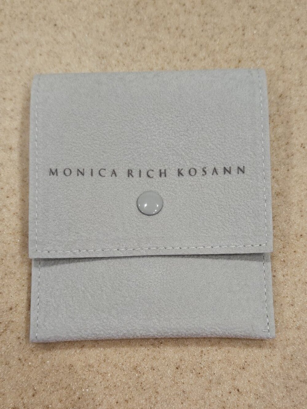 RARE AUTHENTIC MONICA RICH KOSANN 2 COMPARTMENT JEWELRY STORAGE ORGANIZER POUCH